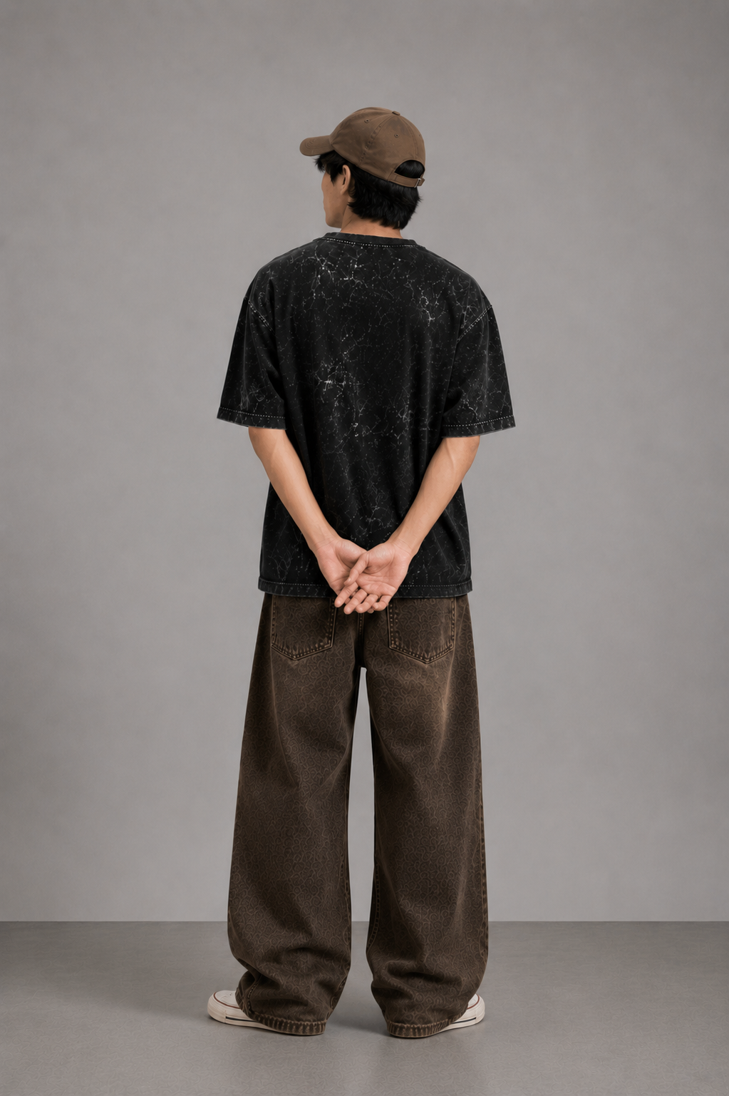 Urban Animalz Acid Wash Oversized T-Shirt – Vintage Black Streetwear Tee-4