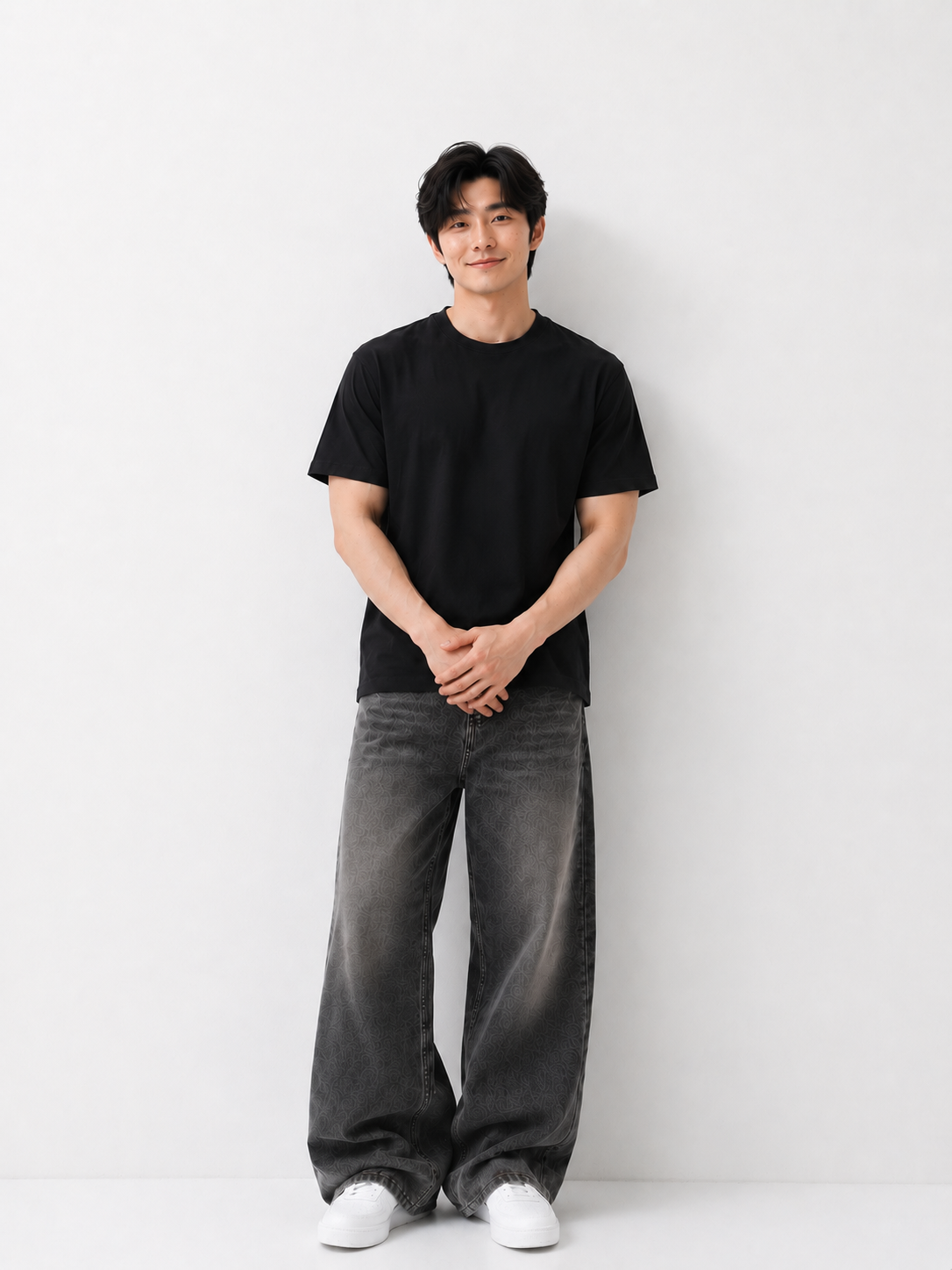 Classic Black Oversized T-Shirt – Premium Cotton Comfort-2