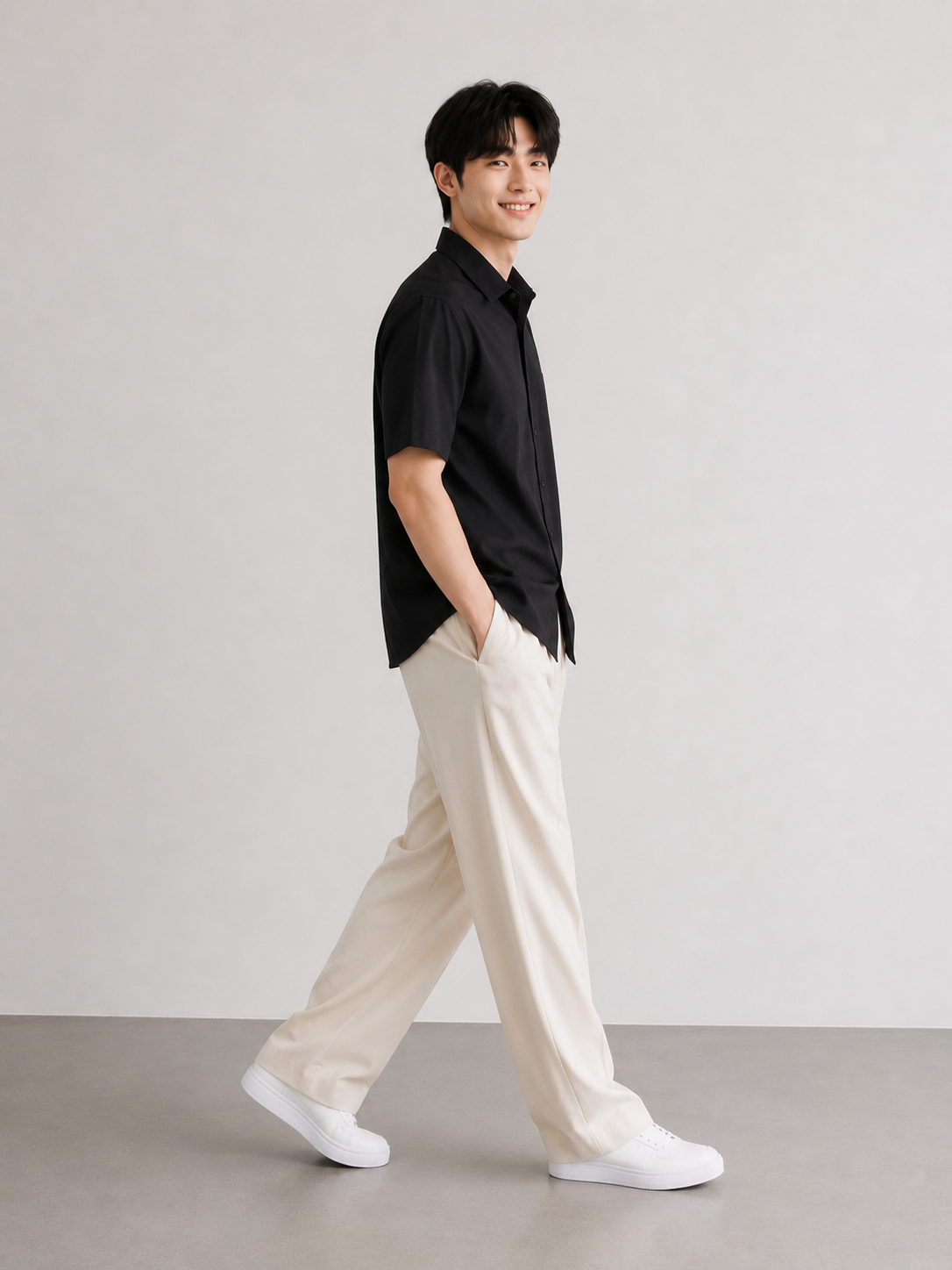 Men's Premium Black Oversized Half Sleeve Shirt