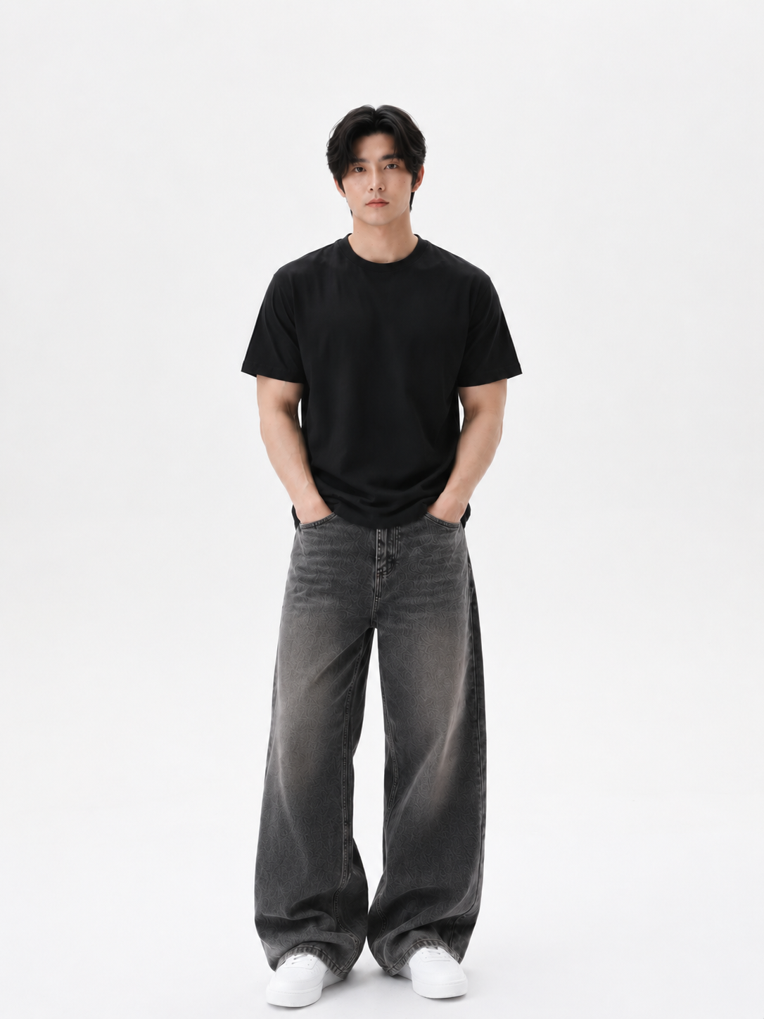 Classic Black Oversized T-Shirt – Premium Cotton Comfort-3