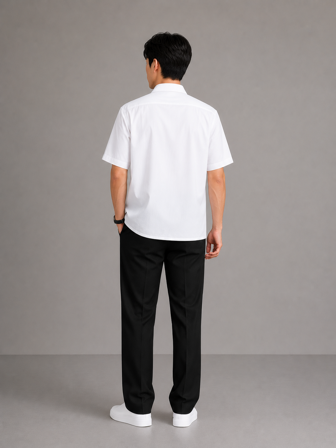 Essential White Half Sleeve Shirt