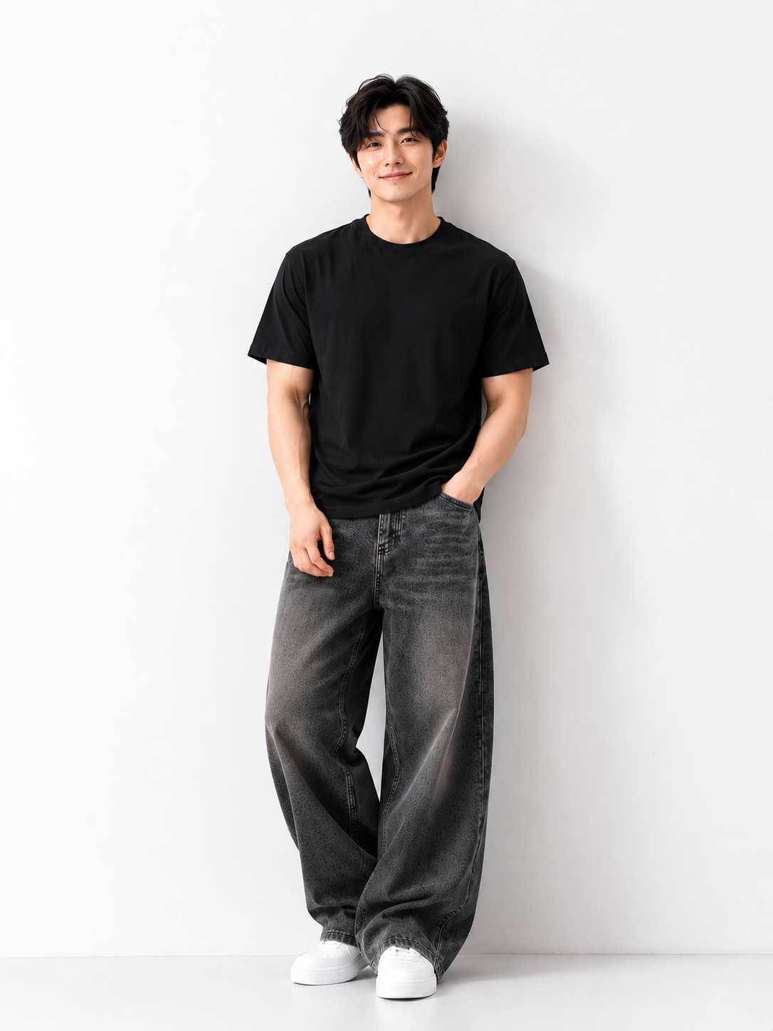 Classic Black Oversized T-Shirt – Premium Cotton Comfort-4
