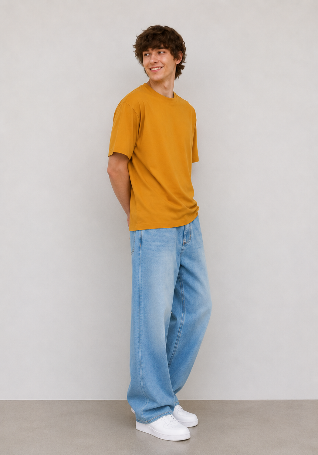 Mustard Yellow Oversized Cotton T-Shirt – Casual Everyday Comfort